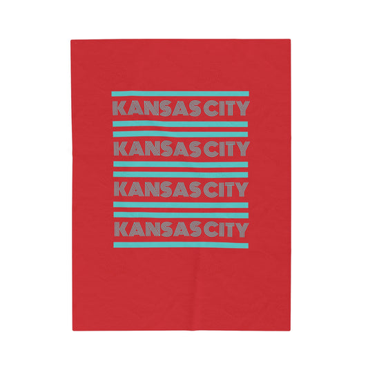 Kansas City Current Inspired Velveteen Plush Blanket - Cozy Home Decor