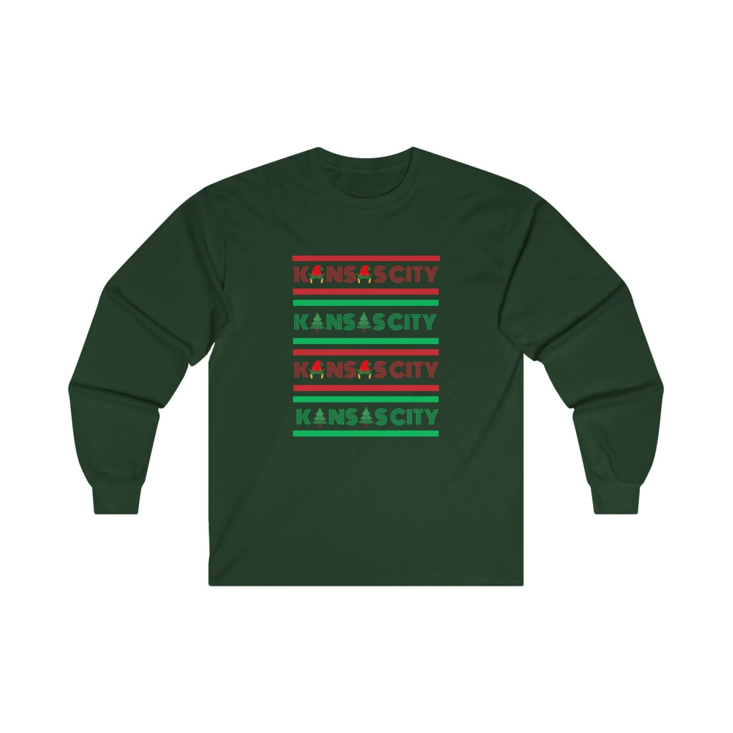 Kansas City Holiday Long Sleeve Tee - Unisex Cotton Shirt