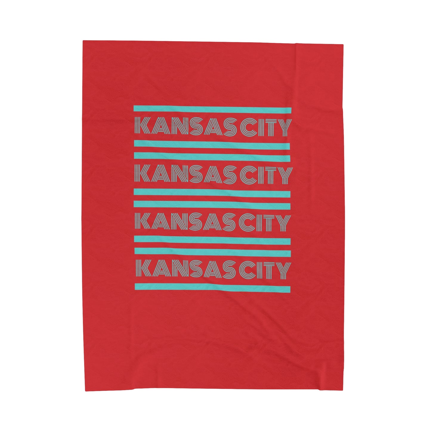 Kansas City Current Inspired Velveteen Plush Blanket - Cozy Home Decor