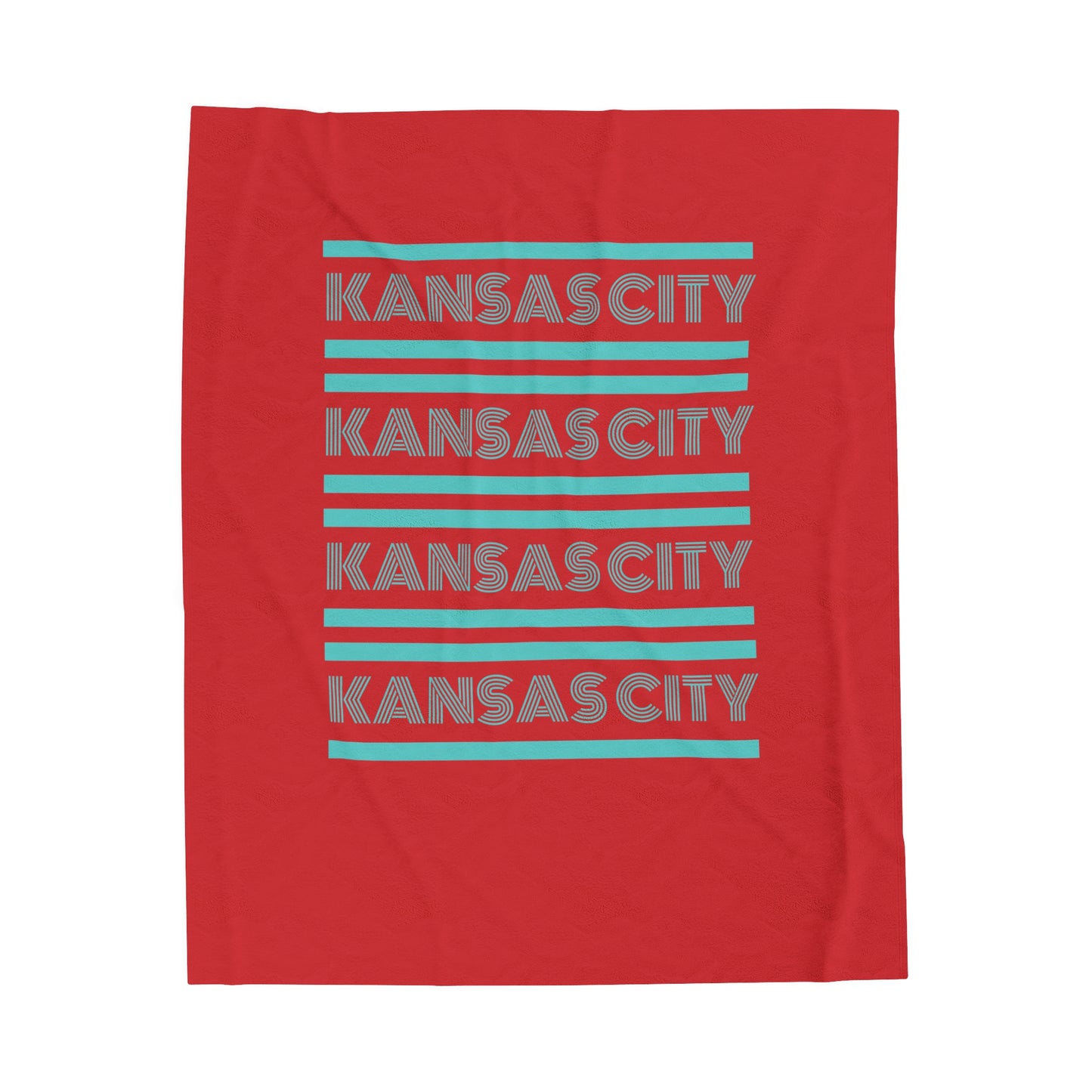 Kansas City Current Inspired Velveteen Plush Blanket - Cozy Home Decor