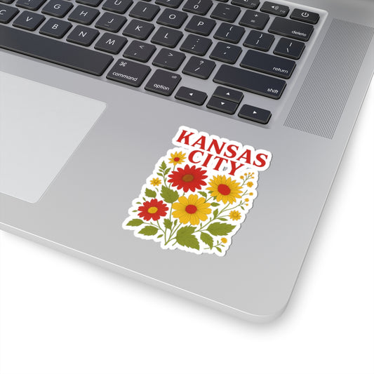 Kansas City Floral Kiss-Cut Stickers, Laptop Decals, Water Bottle Stickers, Home Decor, Gift for Friends