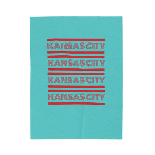 Kansas City Current  Inspired Velveteen Plush Blanket - Cozy Souvenir for Sports Fans